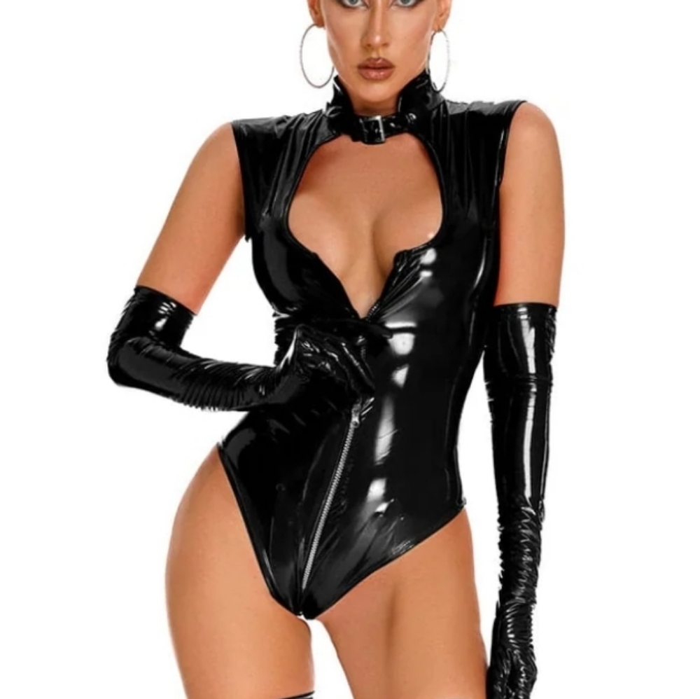 Black Sleeveless Bodysuit